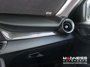 Alfa Romeo Giulia Interior Air Vent Trim Kit - Carbon Fiber - Front + Rear - set of 4 - Blue Candy Alfa Romeo Giulia Interior Air Vent Trim Kit - Carbon Fiber - Front + Rear - set of 4 - Blue Candy